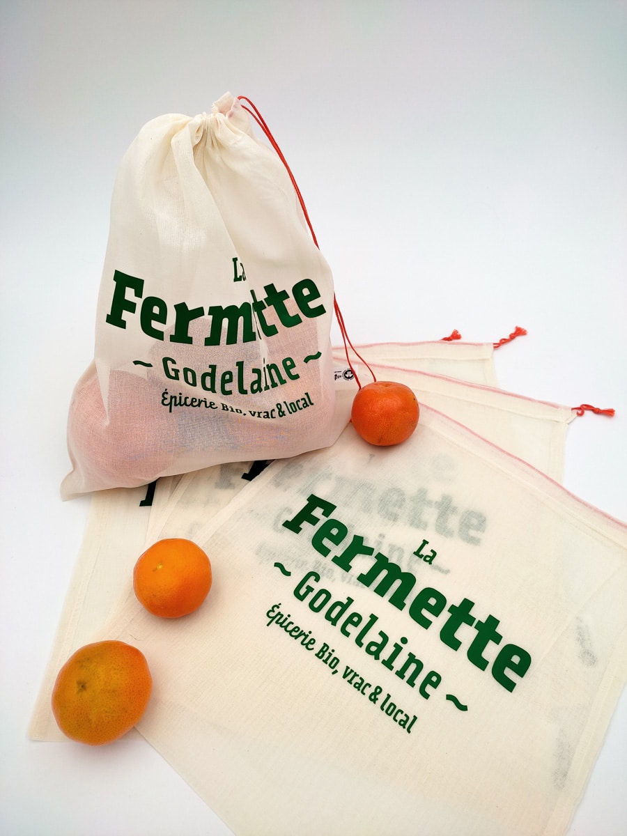 sacs ecoresponsables de l'entreprise fermette godelaine