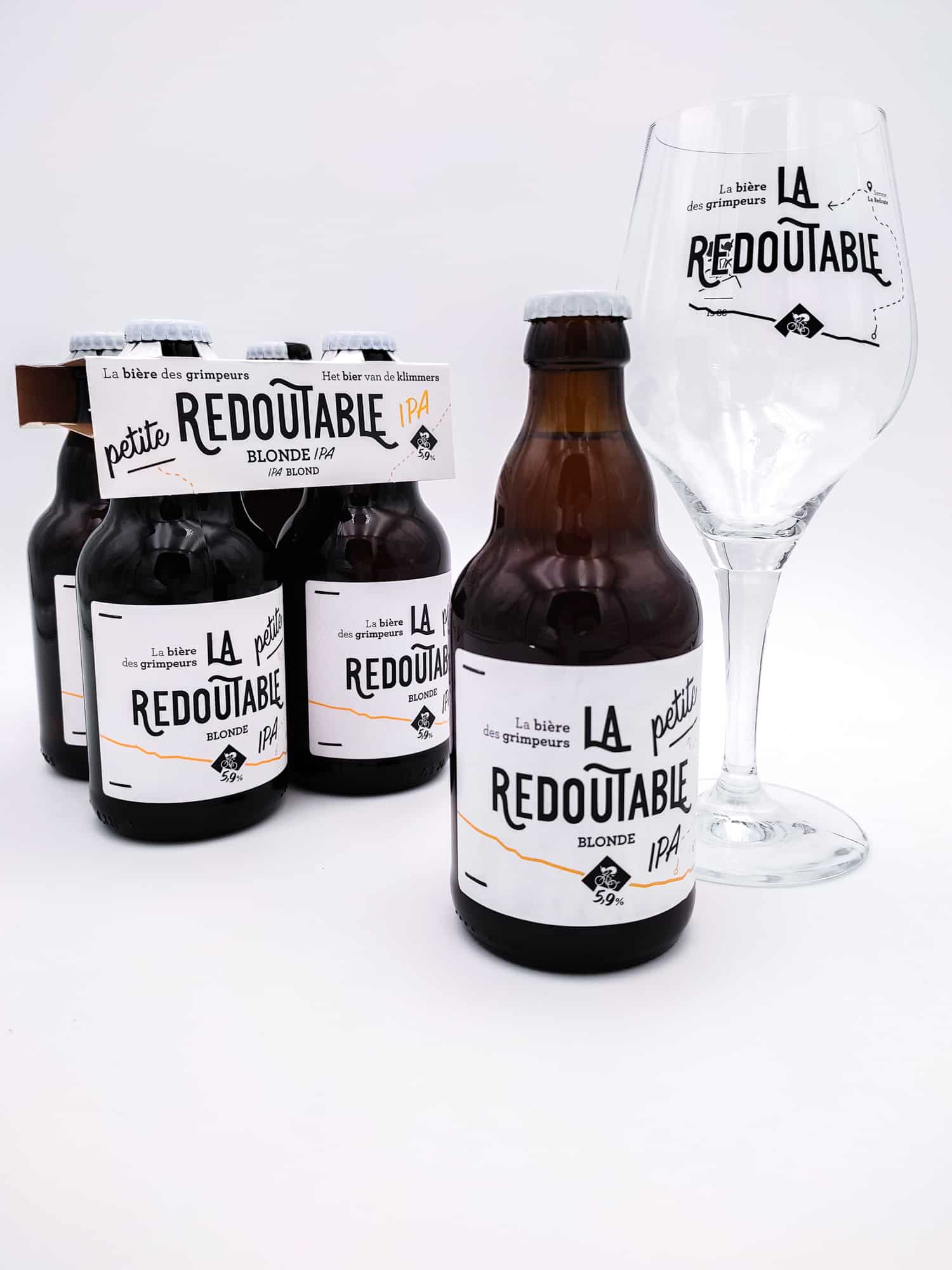 Vue d'ensemble la petite Redoutable (4pack, verre et bouteille)