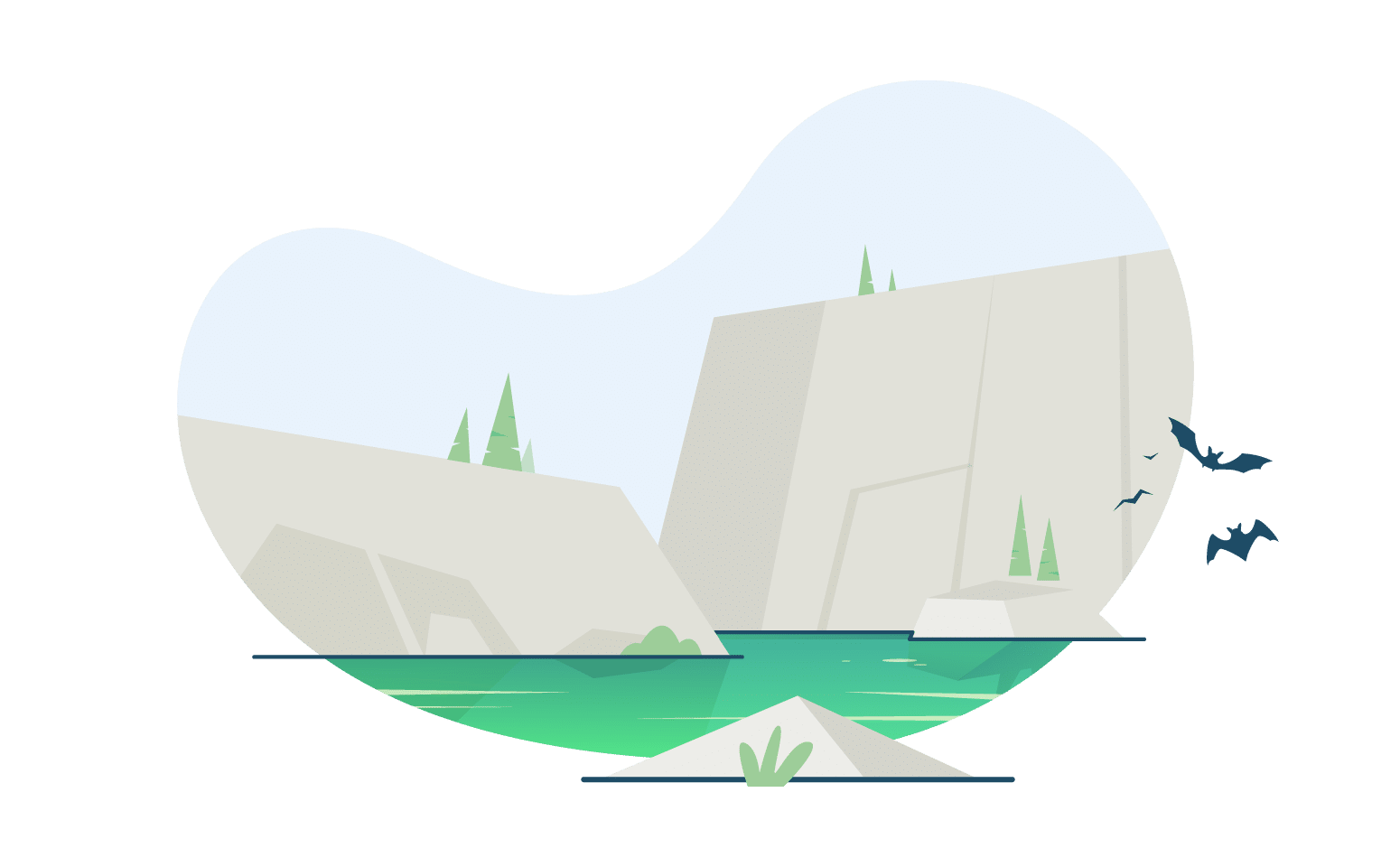 Illustration d'une carrière imaginée pour le rapport annuel de la SWDE