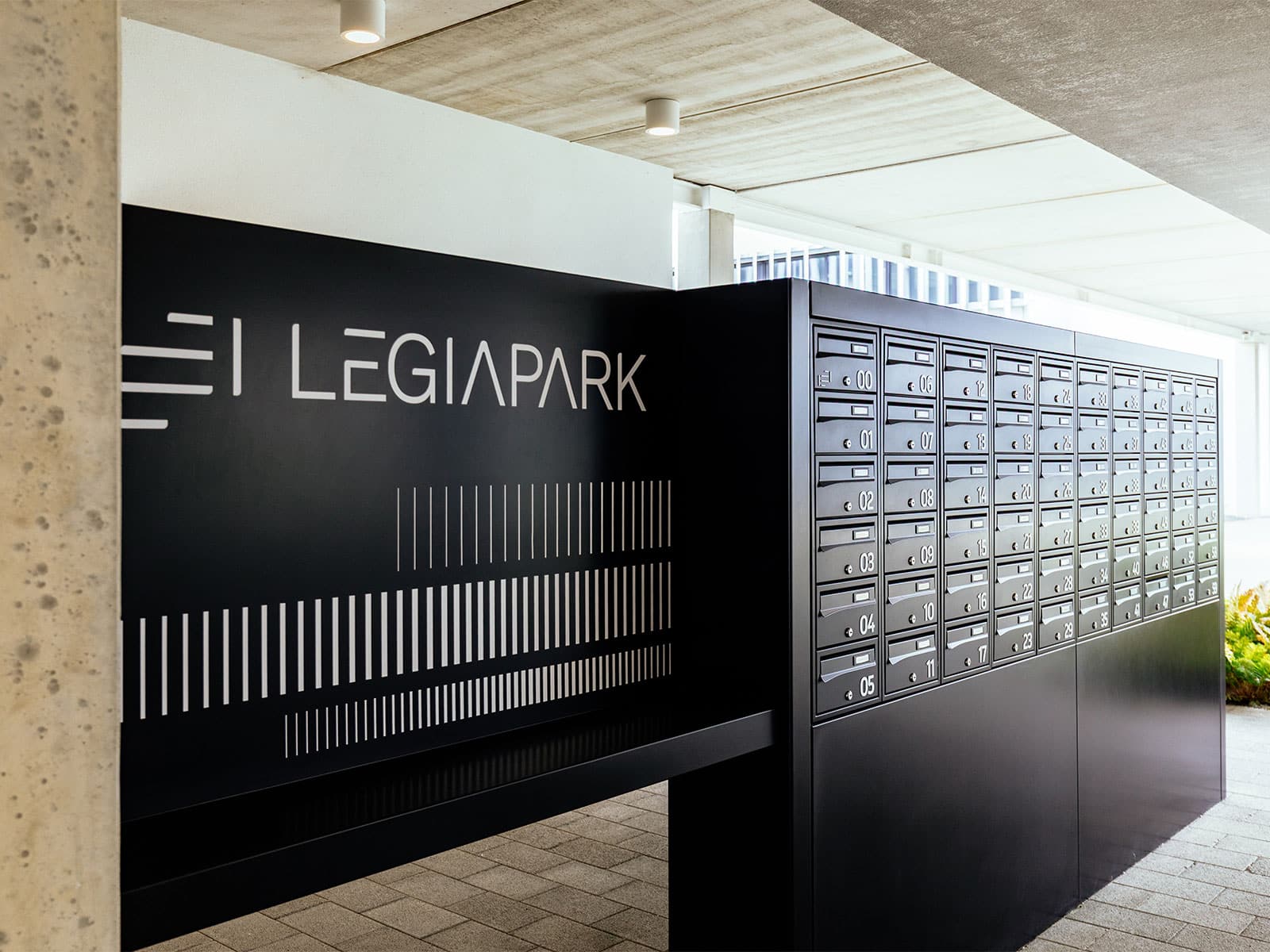 Habillage graphique des boites aux lettres du Legiapark