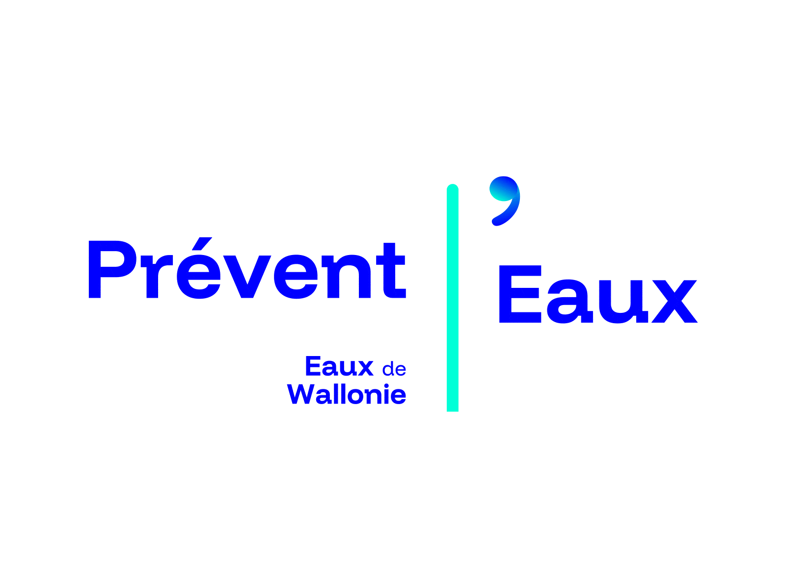 Gif animé présentant les déclinaison du logo eaux de Wallonie pour les différents secteurs