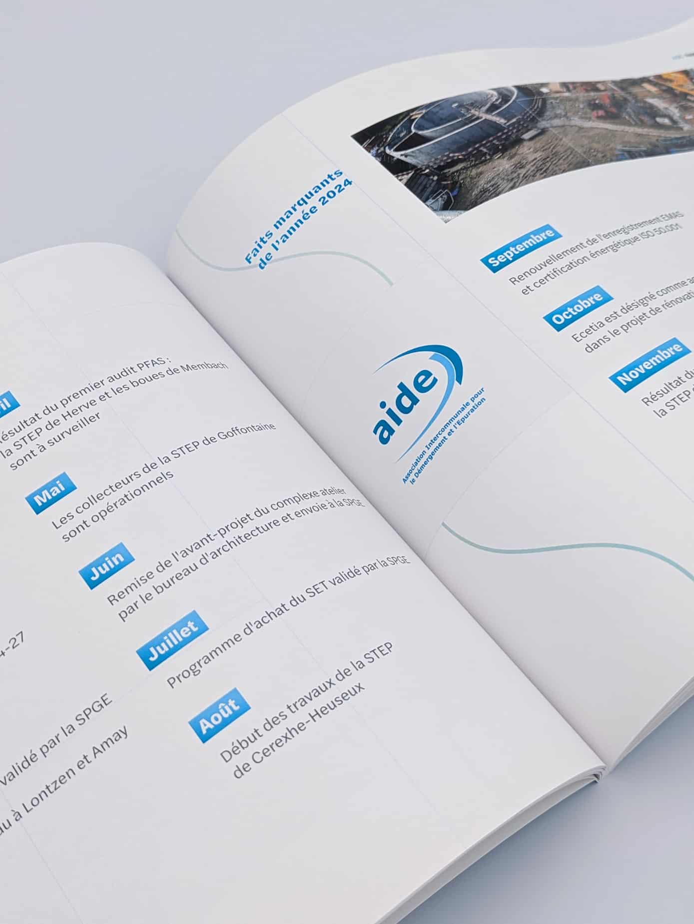 double pages avec photos et textes