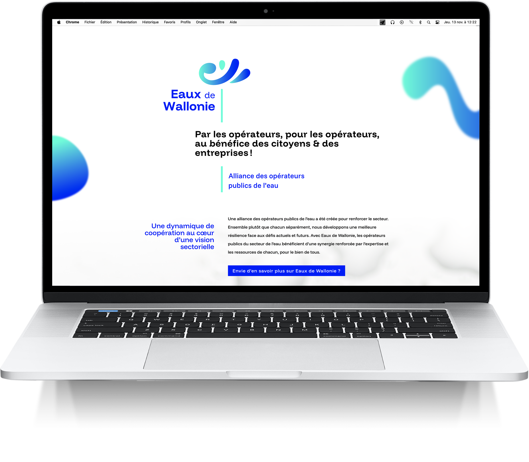 EDW-MOCKUP-power-site Gif animé présentant les différents template de PowerPoint créés par Paper Duck pour Eaux de Wallonie